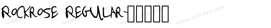 Rockrose Regular字体转换